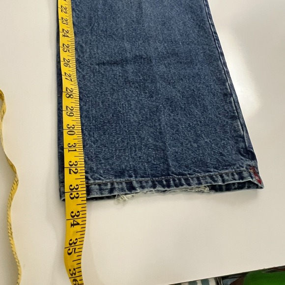 ECKŌ UNLTD. Fader Denim Pant Men's Baggy Leg Jeans Blue 34 X 34 Streetwear Y2K‎ - Picture 7 of 10